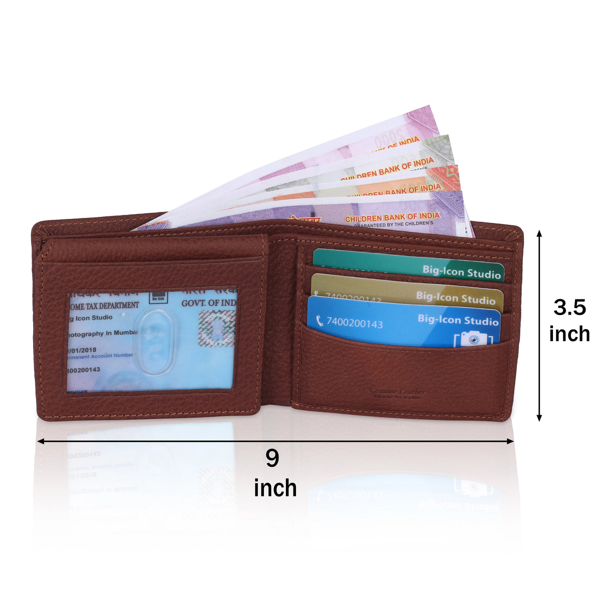 MENS ITALIAN LEATHER WALLET with id slot