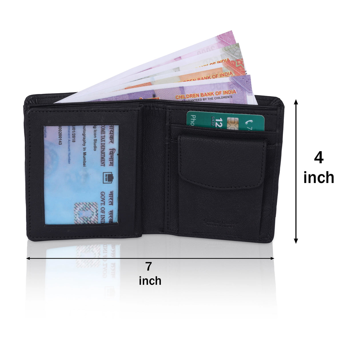 MENS LEATHER WALLET IN VERTICAL
