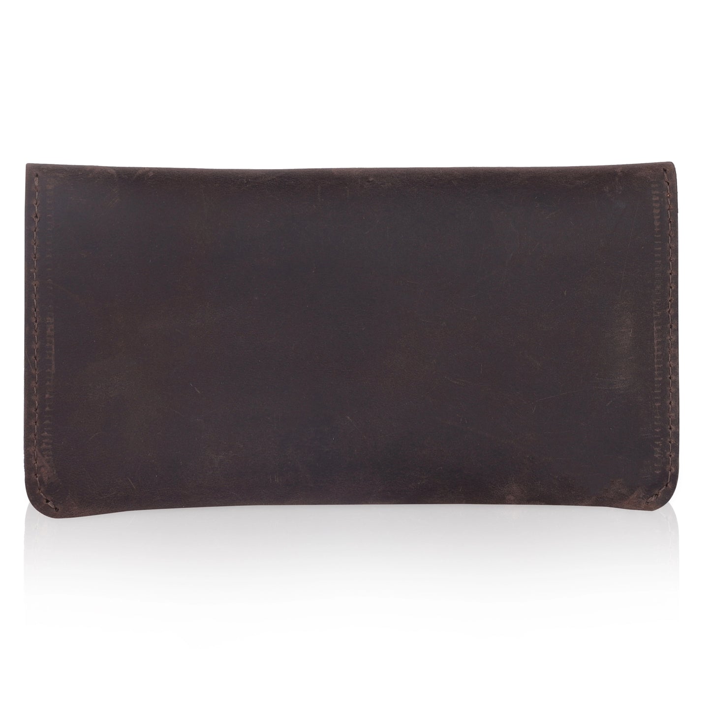 LADIES CLUTCH WALLET IN OIL PULL-UP LEATHER