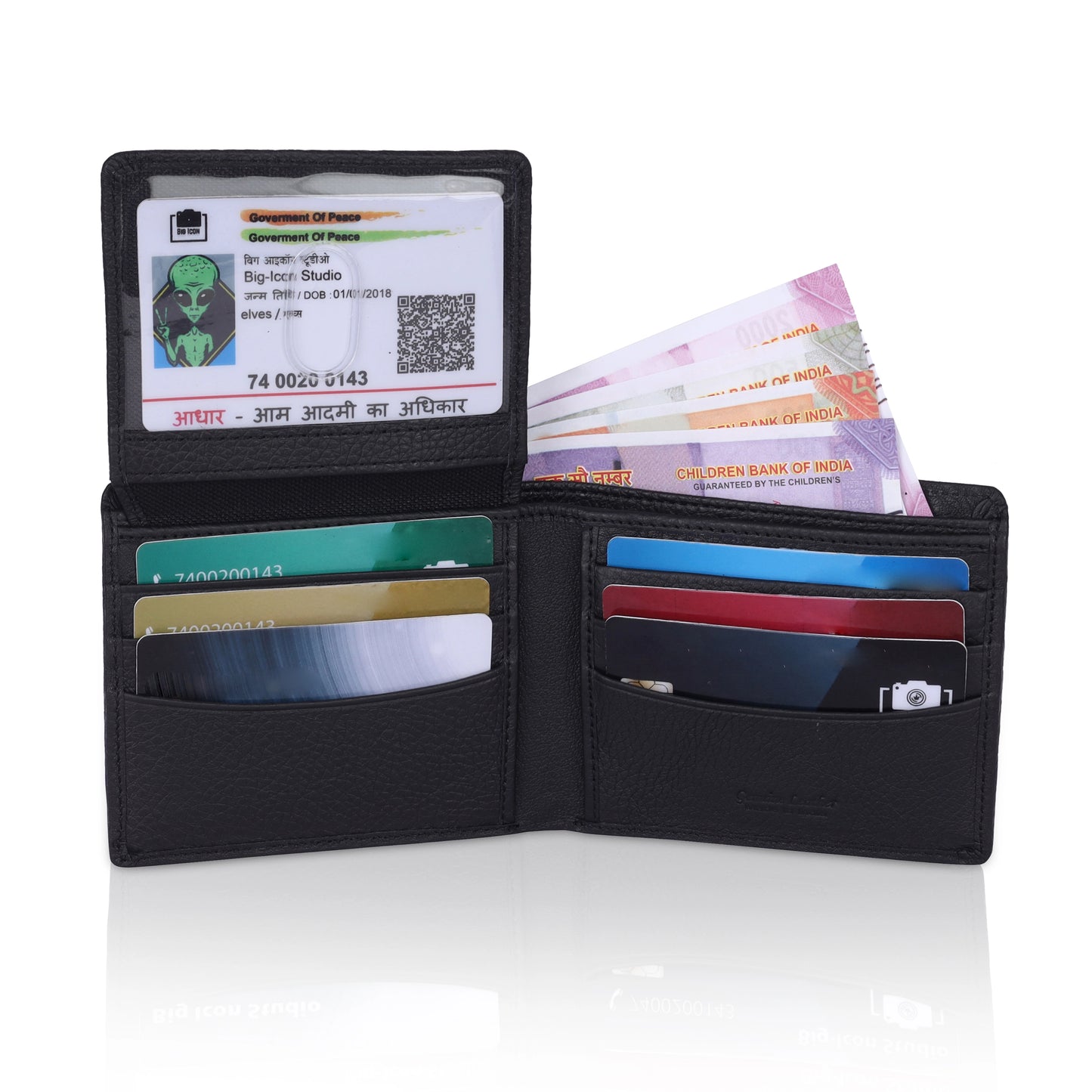 MENS ITALIAN LEATHER WALLET with id slot