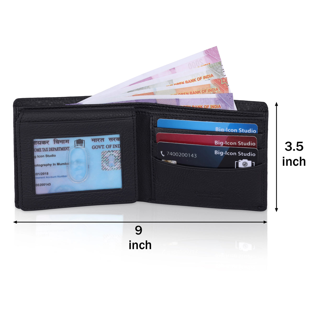 MENS ITALIAN LEATHER WALLET with id slot