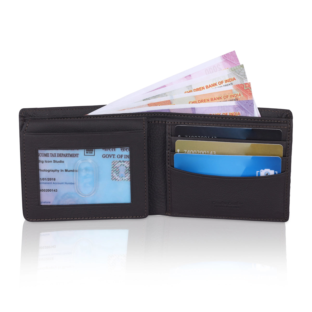 MENS ITALIAN LEATHER WALLET with id slot