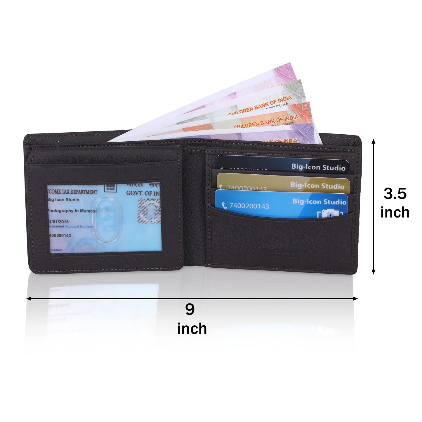 MENS ITALIAN LEATHER WALLET with id slot