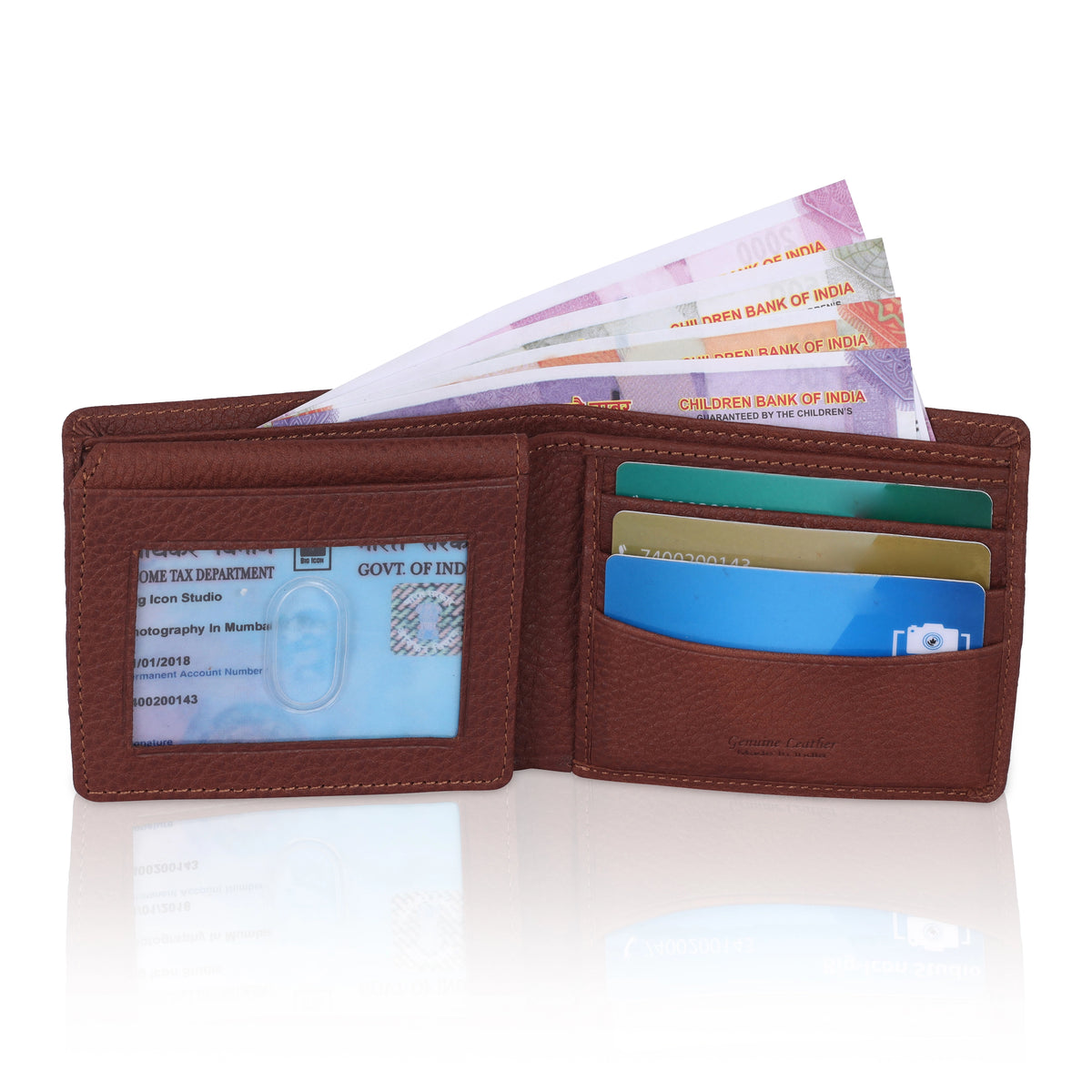 MENS ITALIAN LEATHER WALLET with id slot