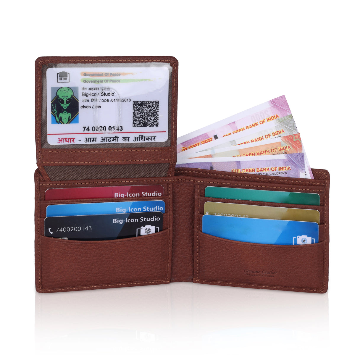 MENS ITALIAN LEATHER WALLET with id slot