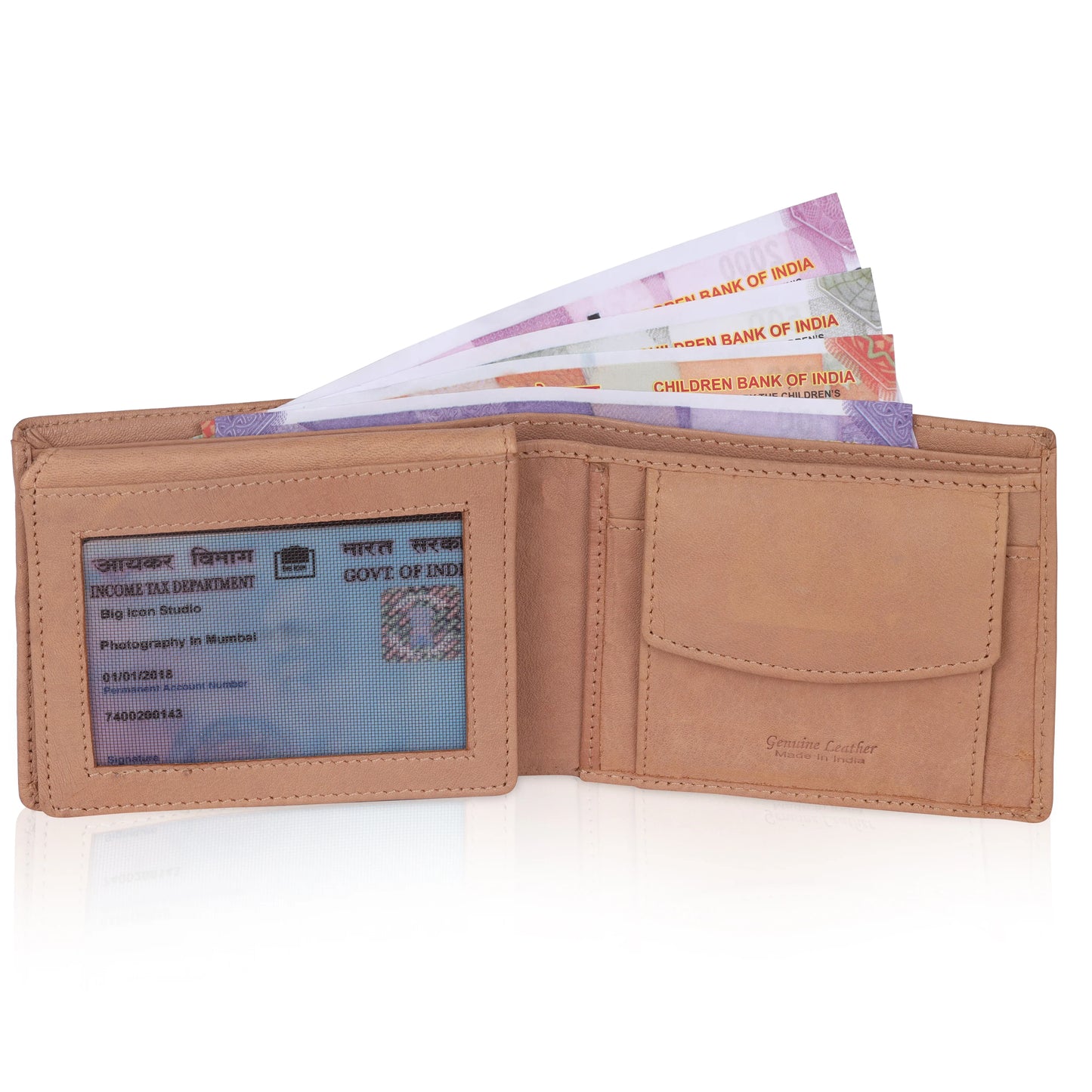 MENS CROSS DESIGN NEWBUCK LEATHER WALLET