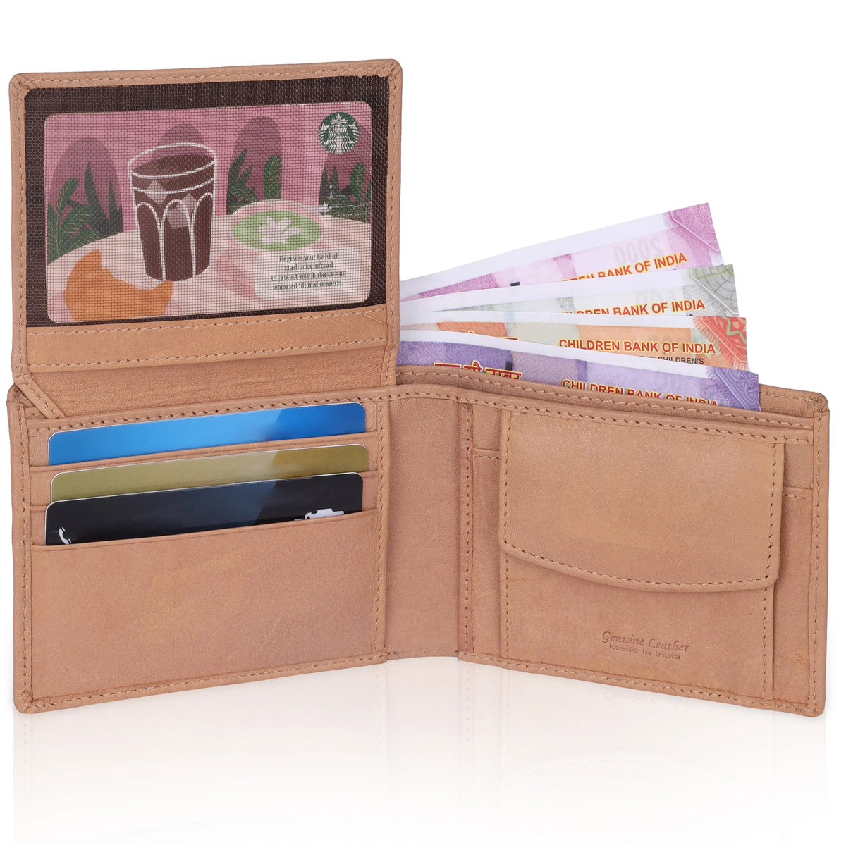 MENS CROSS DESIGN NEWBUCK LEATHER WALLET