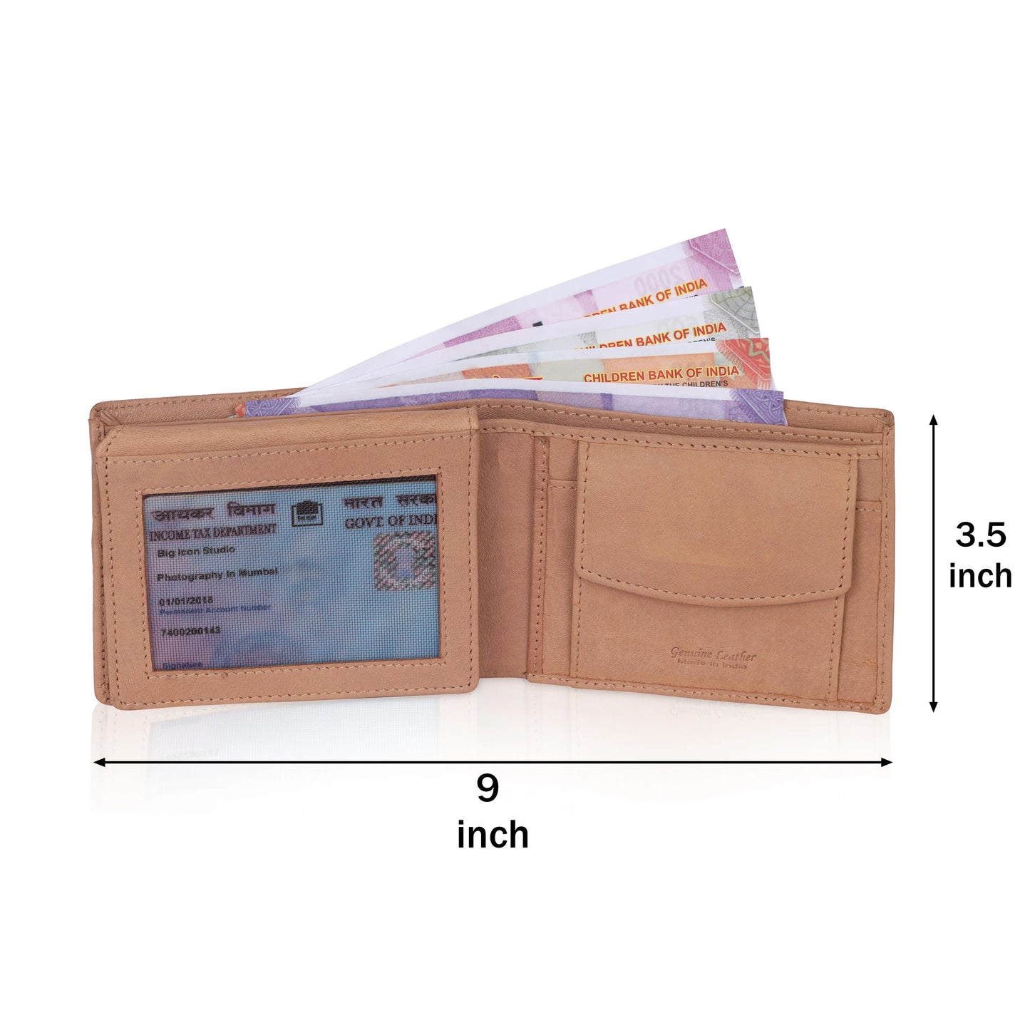 MENS CROSS DESIGN NEWBUCK LEATHER WALLET