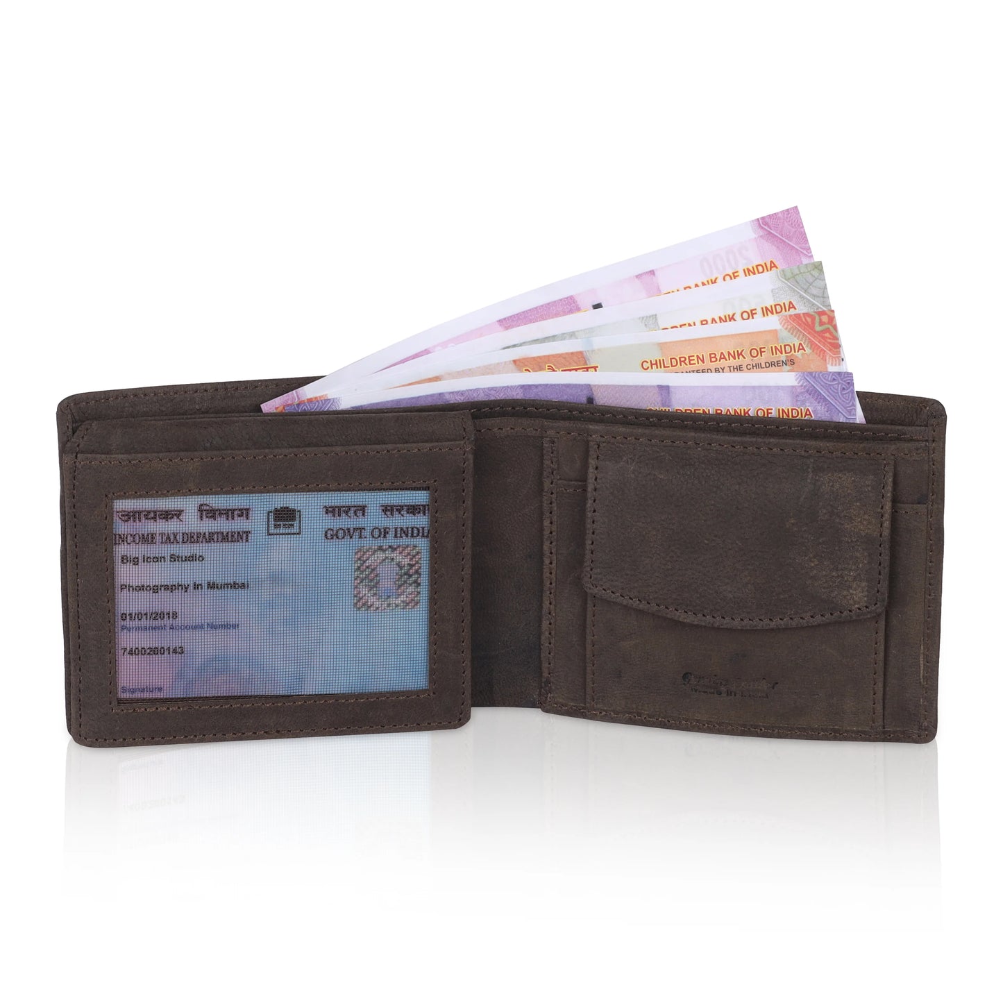 MENS CROSS DESIGN NEWBUCK LEATHER WALLET