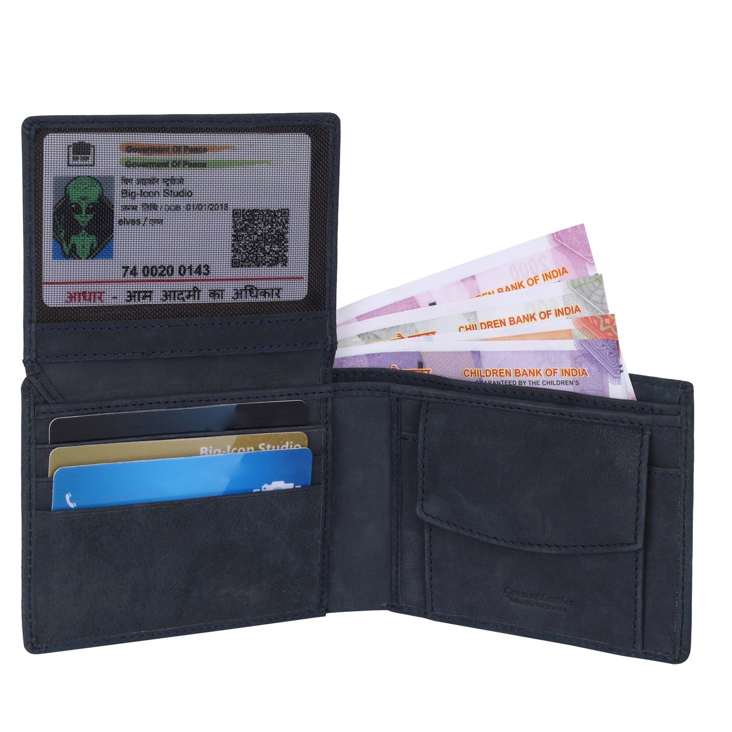 MENS CROSS DESIGN NEWBUCK LEATHER WALLET