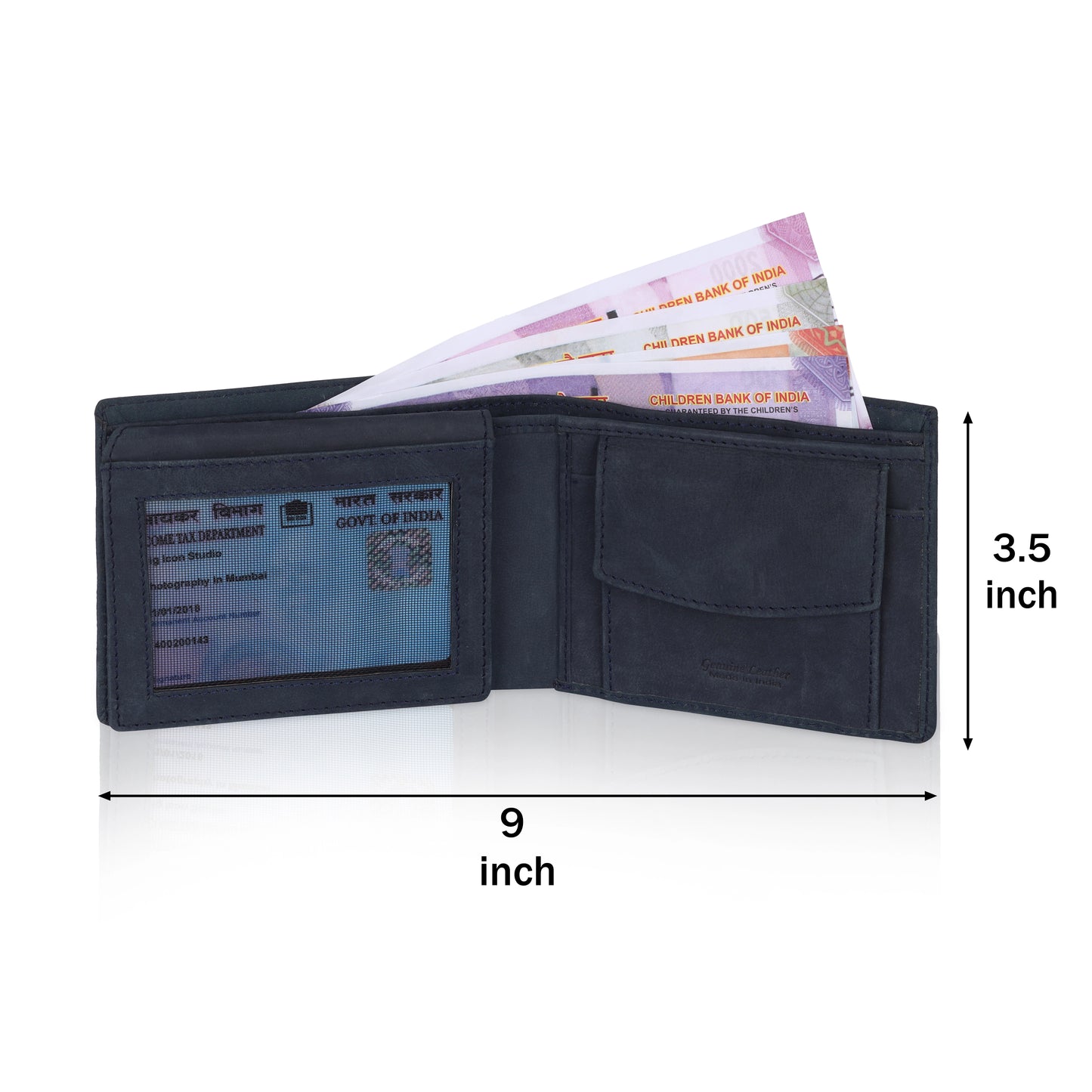 MENS CROSS DESIGN NEWBUCK LEATHER WALLET