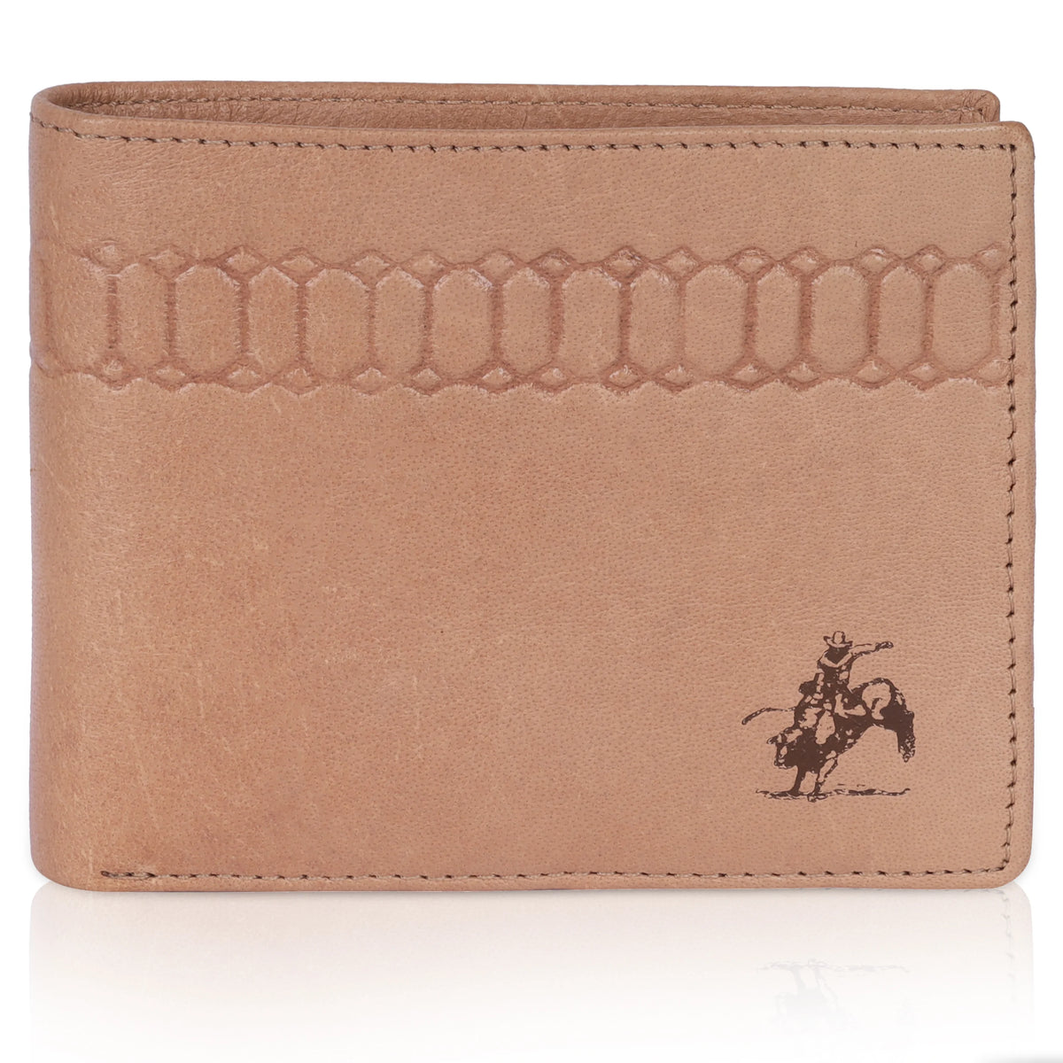 MENS DIAMOND DESIGN NEWBUCK LEATHER WALLET