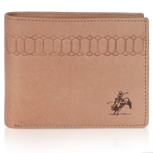 MENS DIAMOND DESIGN NEWBUCK LEATHER WALLET