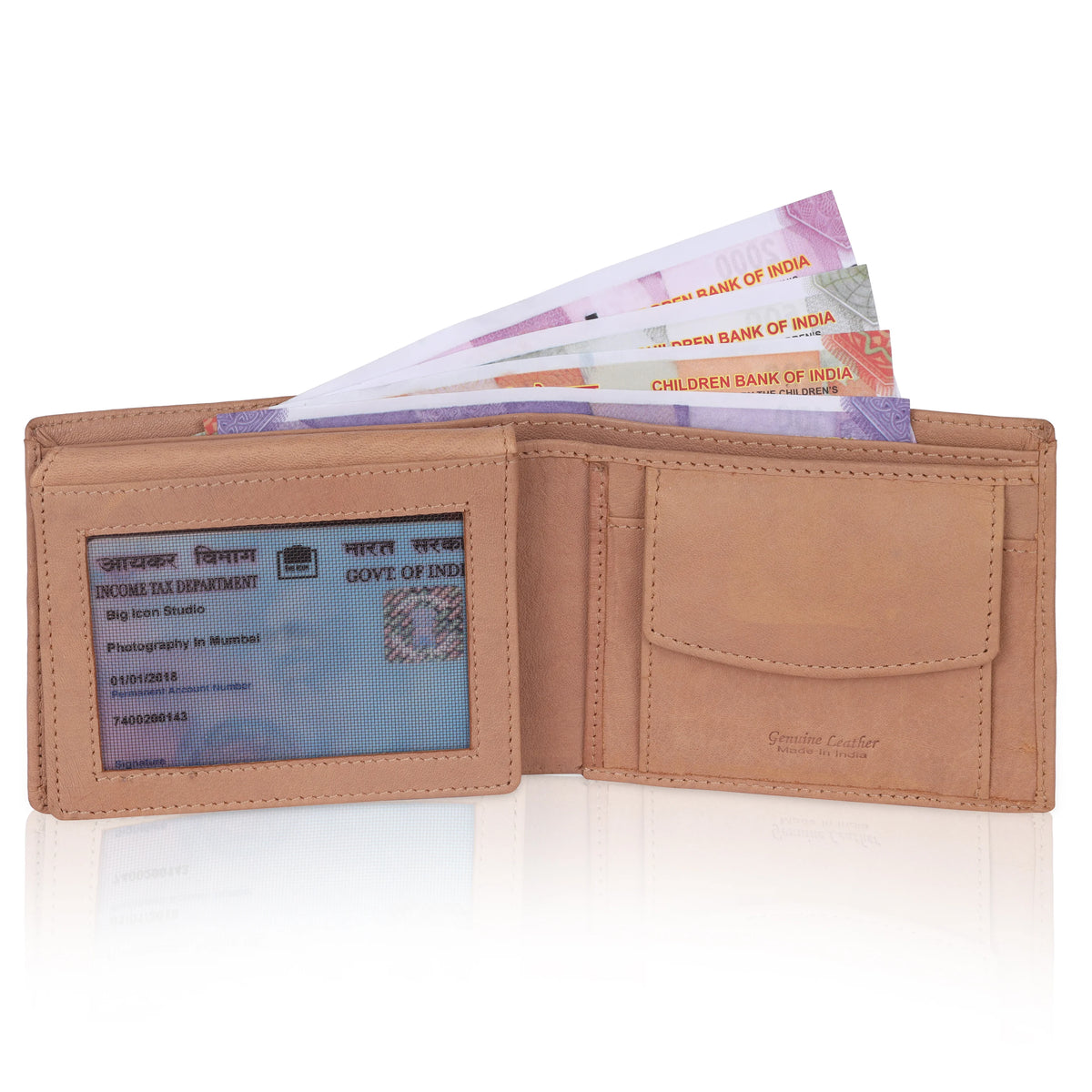 MENS DIAMOND DESIGN NEWBUCK LEATHER WALLET