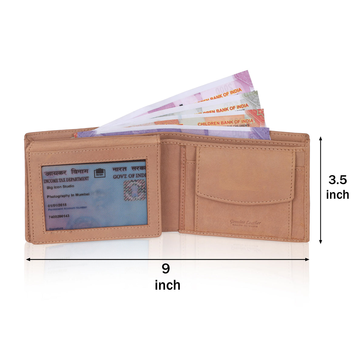 MENS DIAMOND DESIGN NEWBUCK LEATHER WALLET