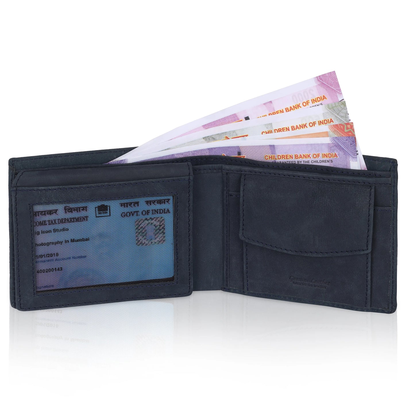 MENS DIAMOND DESIGN NEWBUCK LEATHER WALLET
