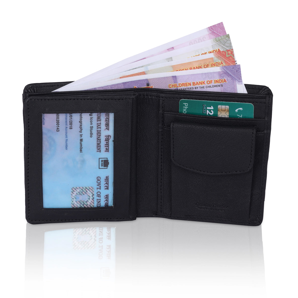 MENS LEATHER WALLET IN VERTICAL